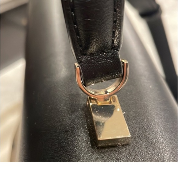 Kate Spade Black Leather Satchel Handbag Crossbody GoldTone hardware Business - Picture 11 of 16